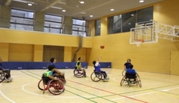 車いすバスケットボール体験エリア