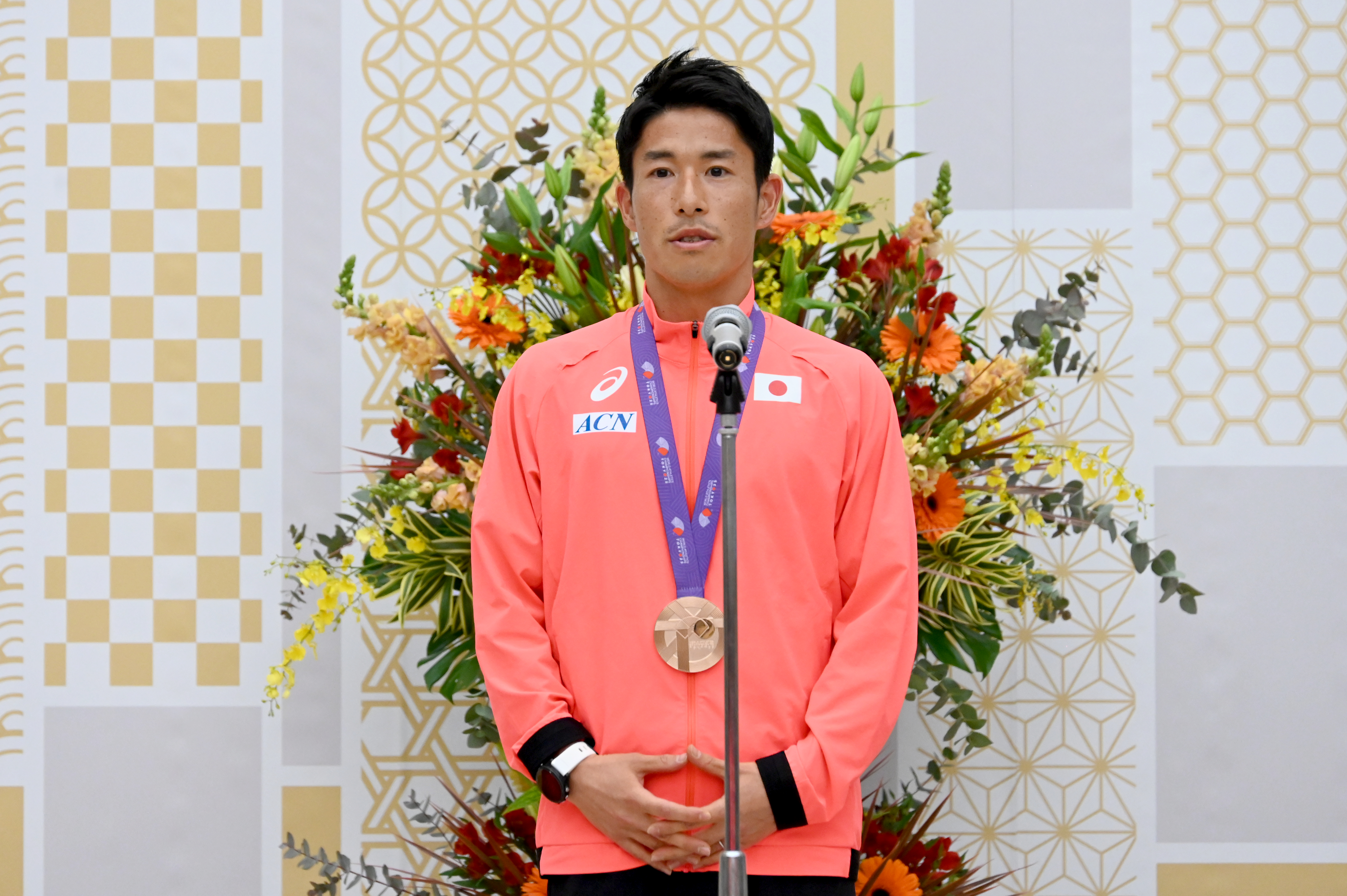 勝木隼人選手挨拶カット