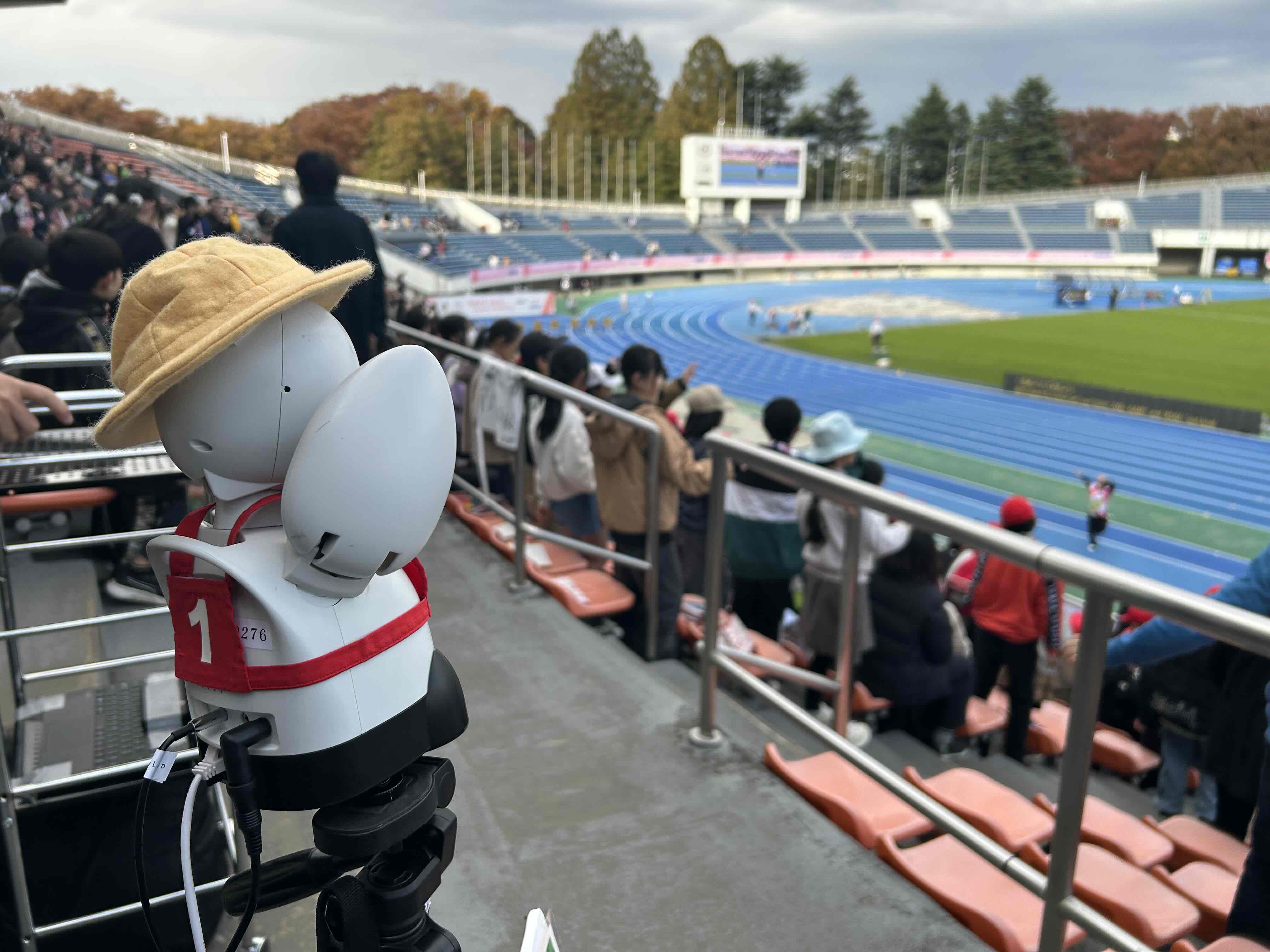 駒沢オリンピック公園陸上競技場での観戦の様子
