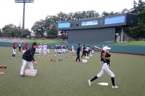 野球教室の様子