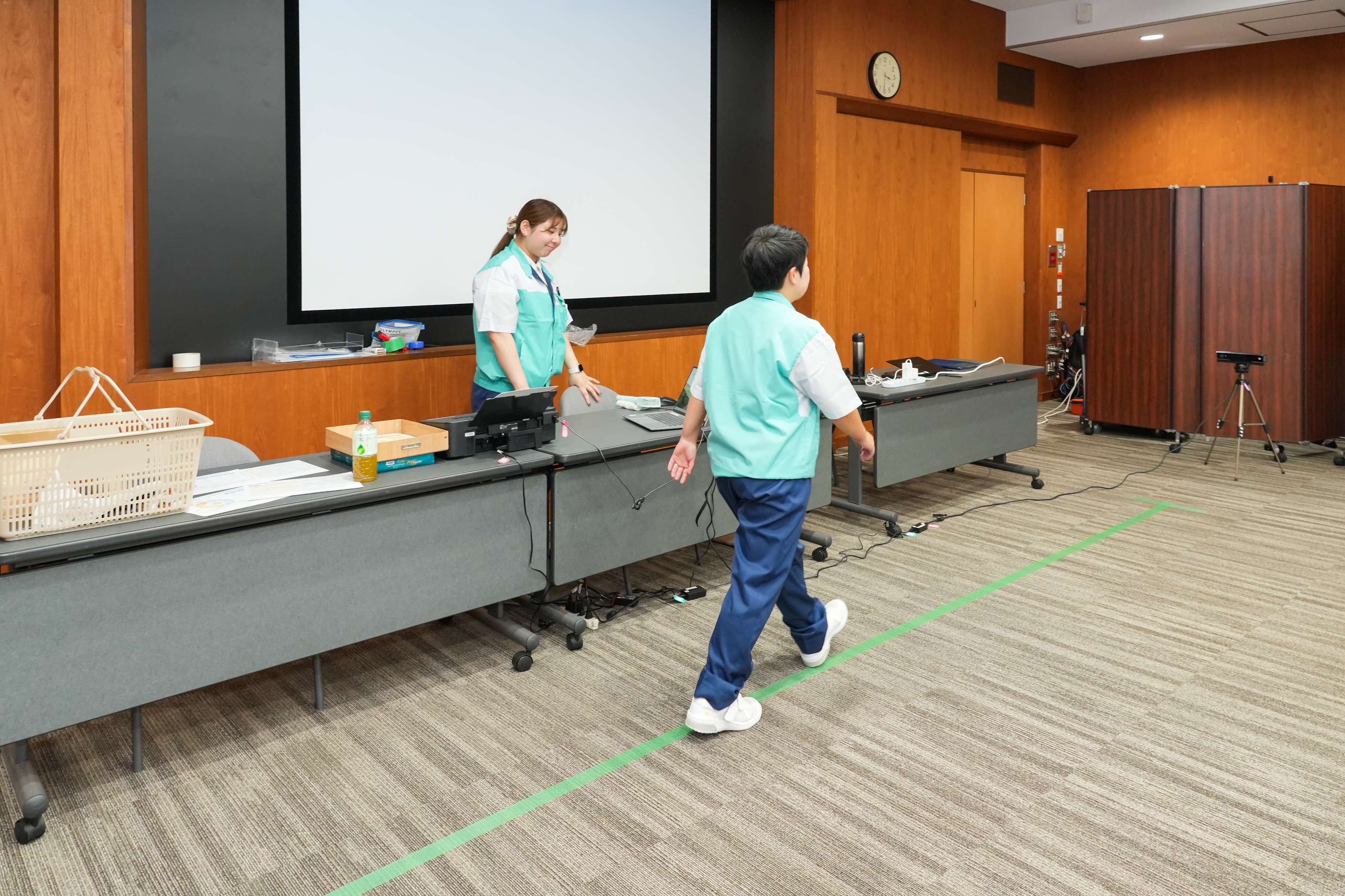 歩行姿勢測定の様子