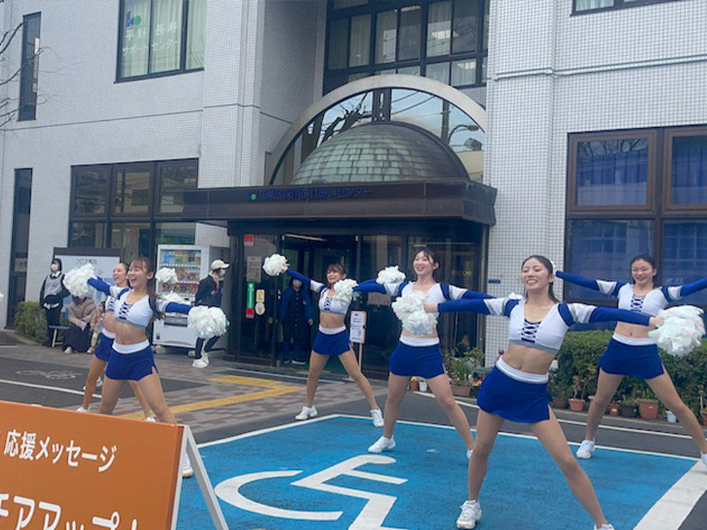 江東区立深川ふれあいセンター前の様子です。