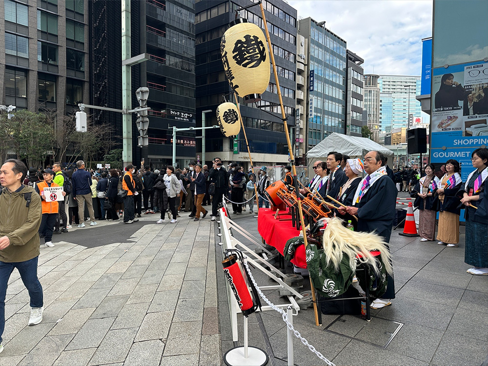 コレド日本橋前の様子です。