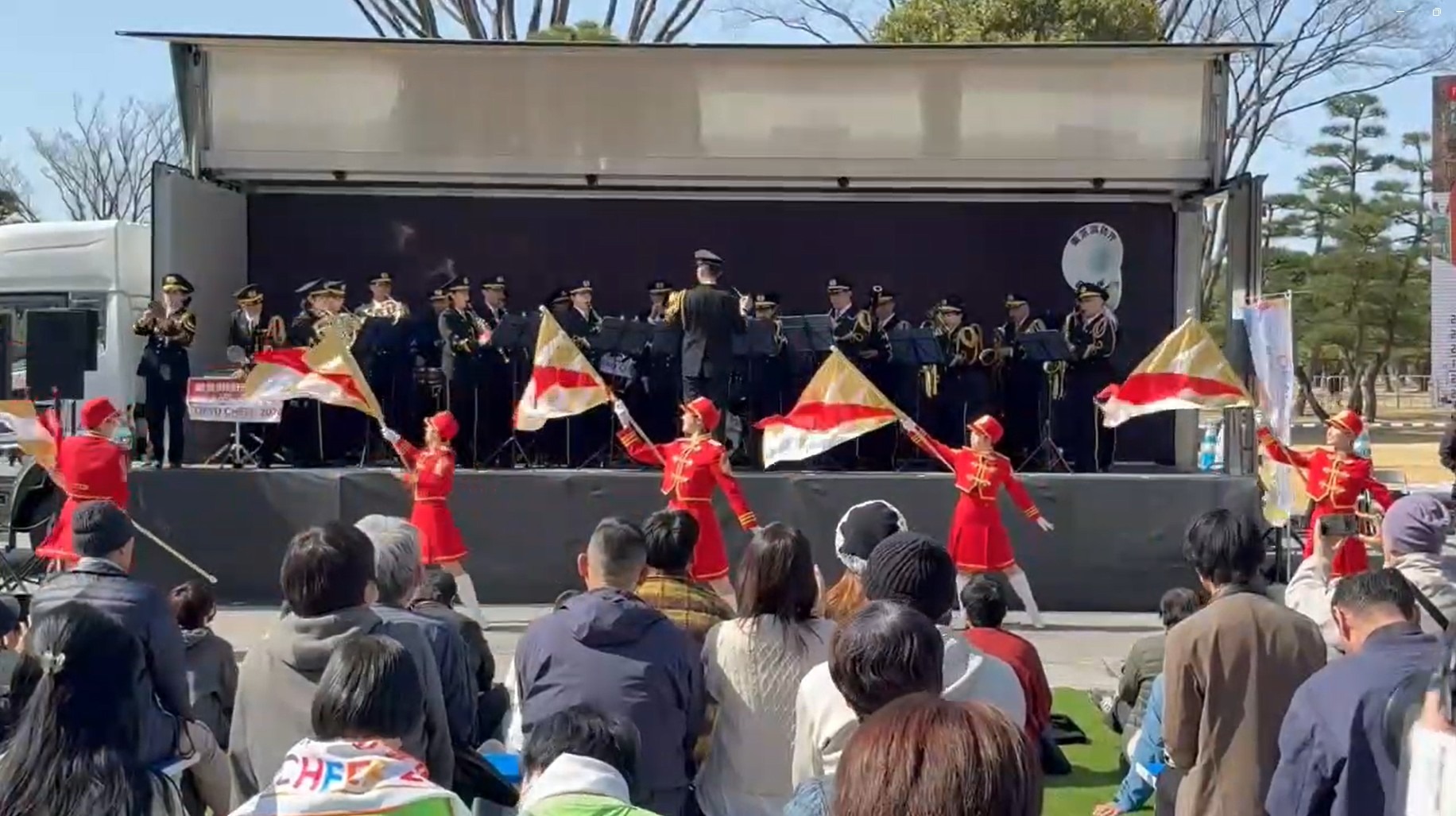 皇居外苑メイン会場の様子です。