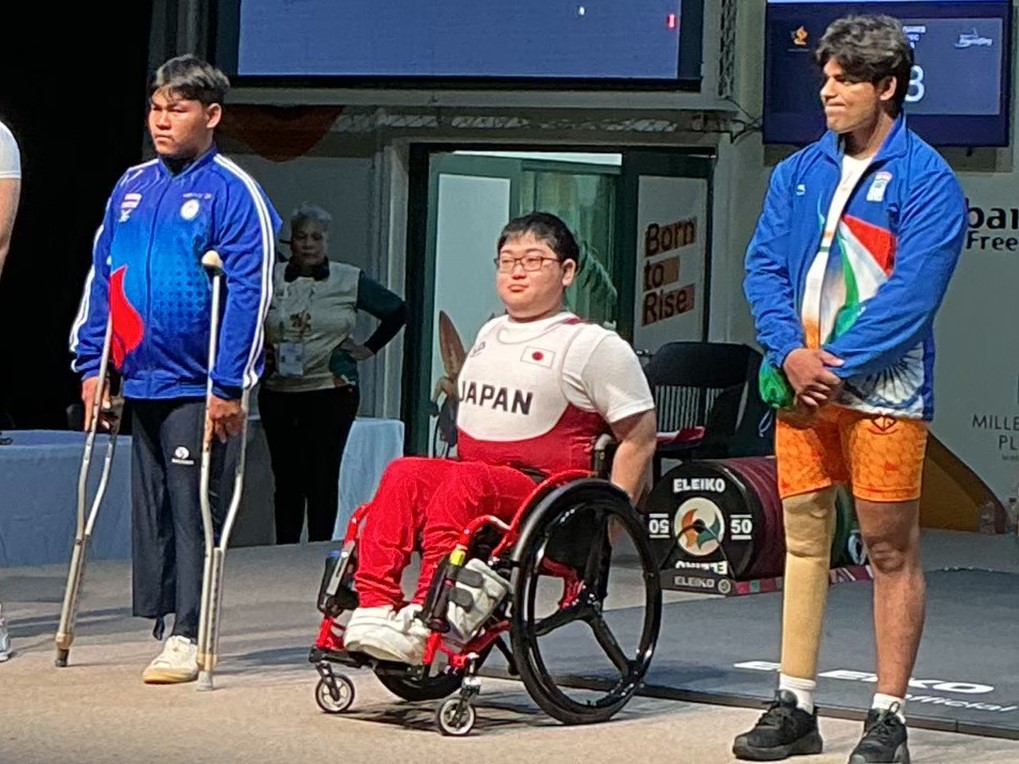 試合前の小針選手