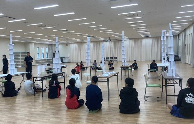 完成したペーパータワー